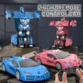 thumbnail image 4 of Voiture Télécommandée - Transformez les Voitures RC Robot, Déformation à un Bouton et Dérive par Rotation à 360°, Jouet de Voiture de Police Transformable pour Garçons/filles de Plus de 6 Ans (Bleu), 4 of 5