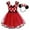 A194-Red, variant on Aipartys Mouse Minnie Costume Baby Fancy Dress up Princess Bowknot Tutu Tulle Xmas Cosplay Cute Birthday Party Outfits 80 CM 12-18 Months