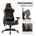 thumbnail image 2 of Racing Style Gaming Chair Height Adjustable Swivel Rocker with Headrest and Lumbar Pillow,Orange, 2 of 7