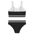 thumbnail image 4 of Usaibhir Girls Swimsuit Solid Swimwear Kids 2 Piece Bathing Suits Bikini Set Teen Girls 8-13 Years, 4 of 8