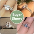 thumbnail image 3 of Newshe Solitaire Engagement Rings for Women Wedding Ring Set Sterling Silver Oval Cz 2.2Ct Size 9, 3 of 7