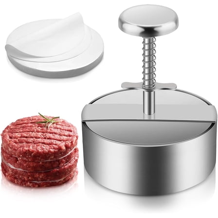 Hamburger Press,5.5 * 5.5 inch Round Burger Maker Press, Non Stick Patty Making molds are Suitable for Beef, Vegetables, Burgers and Cooking,BPA Free - Ideal for BBQ - Send Goods from Local Warehouse