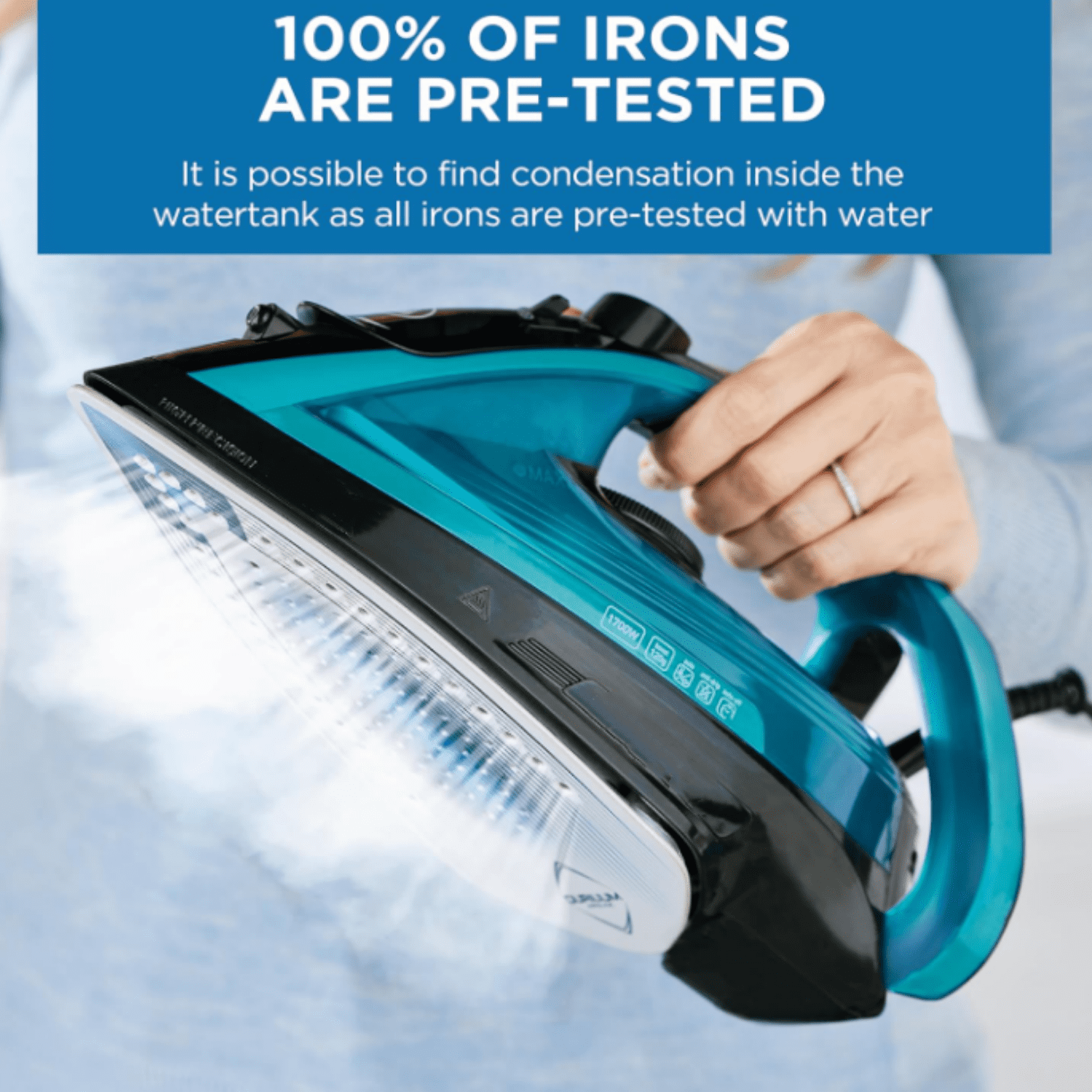 Ultraglide Steam Iron for Clothes Durilium Soleplate, Precision Tip, Anti-Drip, Auto-Off 1800 Watts Ironing, Steaming FV5841U0