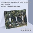 thumbnail image 3 of Yayeee Toggle Light Switch Wall Plate 2-Gang 4.56"x4.48" Decorative Outlet Cover, Green Forest Scene, 3 of 7