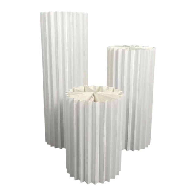 Soportes cilíndricos con pedestal, pilares de exhibición, mesas redondas con elevador, papel romano 3 piezas de 40 60 y 80 cm
