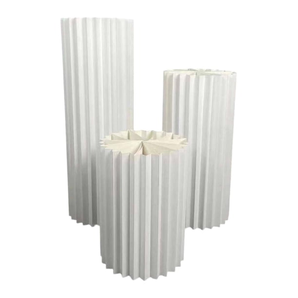 Soportes cilíndricos con pedestal, columnas romanas de papel, pilares de exhibición para mostrador, ideales para boutiques de flores, vestidores y 3 piezas de 40 60 y 80 cm