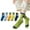 Green, variant on Utlike 5 Pairs Boys Socks Letter Print Athletic Socks For Boy Cute Gifts For Kids Size 12 Years-16 Years