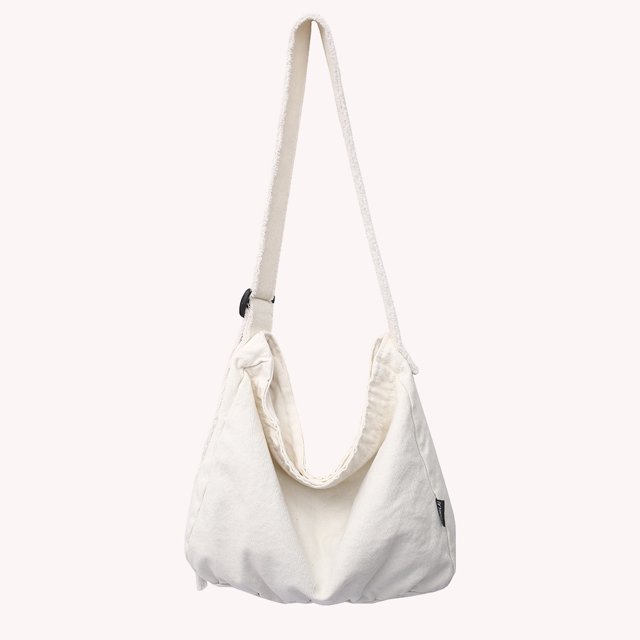 Bolsa De Hombro Bolso Bolsos de hombro de lona de gran capacidad, bolso de viaje suave para mujeres y hombres (blanco)