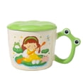 thumbnail image 1 of Taza Ceramic Frog de 350 ml de capacidad con tapa para niños y adultos, 1 of 2
