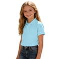 thumbnail image 6 of Abomasnow Boys T Shirts 3 Pack Kids Short Sleeve Button Down Collared Shirts Summer Moisture Wicking Shirts for 3-17 Years, 6 of 9