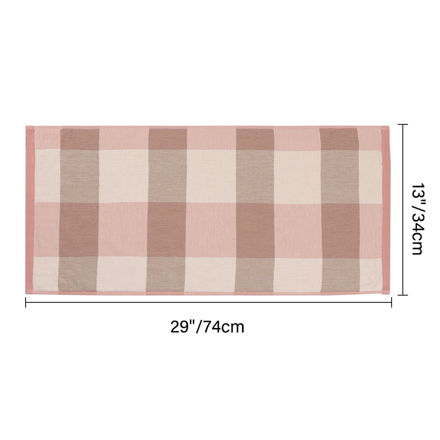 PiccoCasa 6Pcs 100% Cotton Kitchen Dish Towel 13" x 29" Pink  Plaid