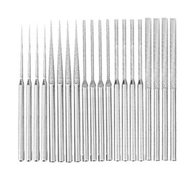 20pcs Mounted 5 Different Shapes Diamond Drill Bits, 1/8inch Shank Diamond Grinding Tools for Rotary Tools