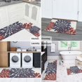 thumbnail image 5 of Red and Blue Pioneer Flower Pattern Kitchen Rugs Sets Of 2,Anti Fatigue Kitchen Mat Rugs Non Slip Washable,Decorative Kitchen Floor Mats for Kitchen,Sink,Laundry,17"x30"+17"x47", 5 of 7