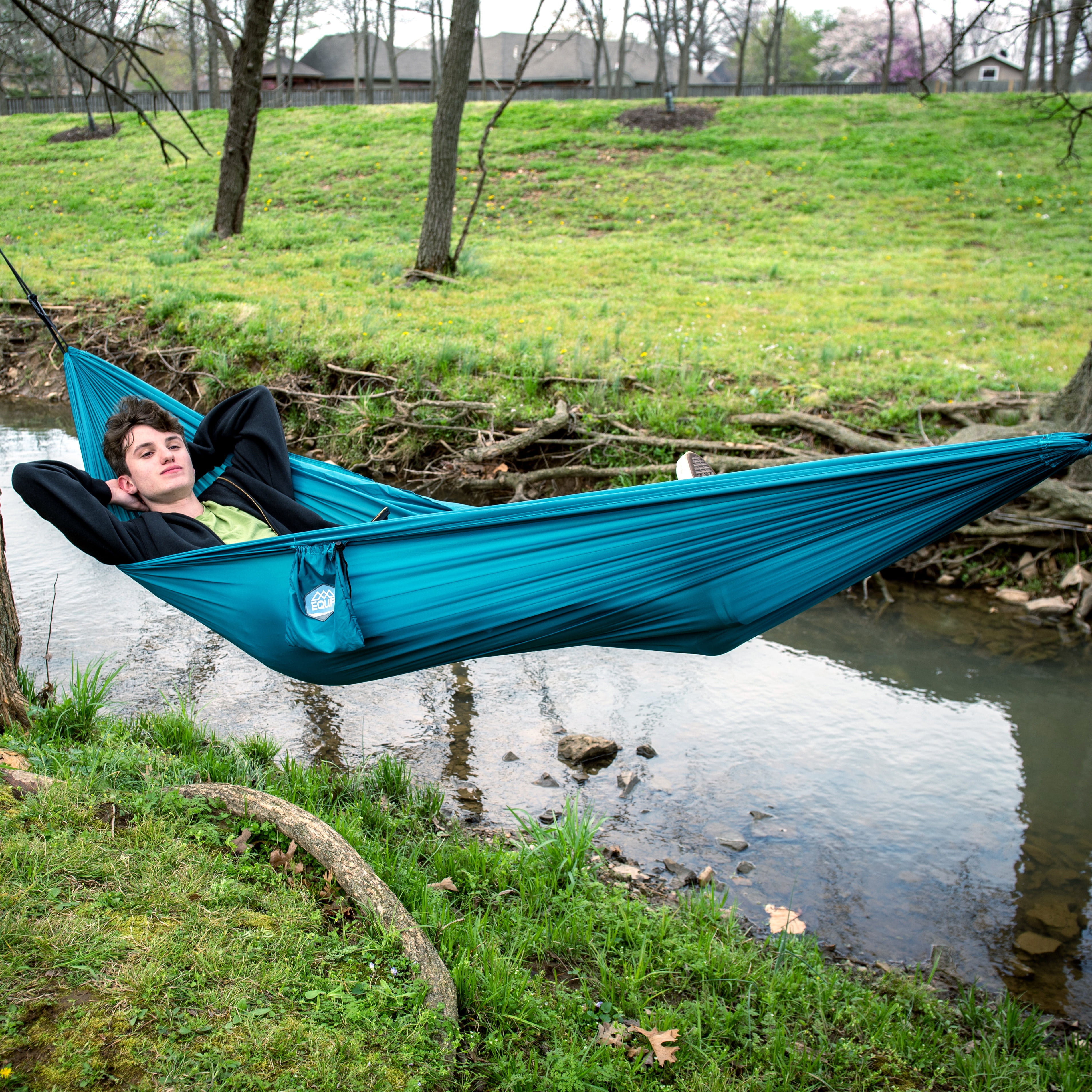 Equip 1 Person Tree/Travel Hammock Verdigris Green, Size 108" L x 56" W x .05" H