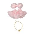 thumbnail image 4 of Conjunto de ropa para muñecas de niña vestido con lazo tocado regalo para muñecas perfecl, 4 of 6
