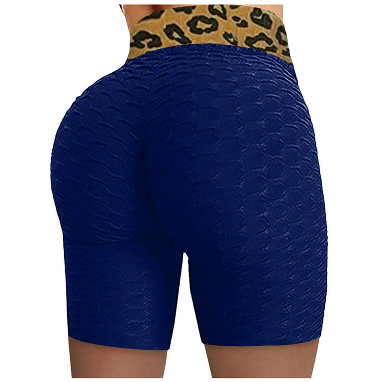 YWDJ Womens Shorts Athletic Plus Size Basic Slip Bike Shorts Compression  Workout Leggings Yoga Shorts Pants Blue XXL 
