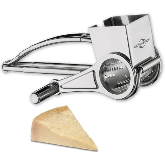 Küchenprofi Single Drum Rotary Cheese Grater Stainless Steel 8.5 Inch Silver