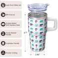 thumbnail image 3 of 20oz elephant Tumbler with Handle Wear Resistant Travel Car Home Cup Top Rated Valentine's Day Halloween Gift for elephant Lovers Women and Men, 3 of 6