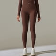 thumbnail image 3 of WILLBEST Pantalones de Yoga de Cintura Alta Sin Costuras Para Mujer, Diseño Calado, Leggings Ajustados Con Realce de Color Melocotón Para Entrenamiento Deportivo 535 Grande, 3 of 5