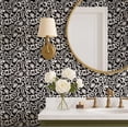 thumbnail image 4 of S4Sassy Peel & Stick Vinyl Wallpaper, Classic Motif Floral Wallpaper Contact Paper Waterproof - Black, 25"X 60", Removable Wall Covering For Home Decor In Bedrooms, Renter Spaces, Cabinets, 4 of 9