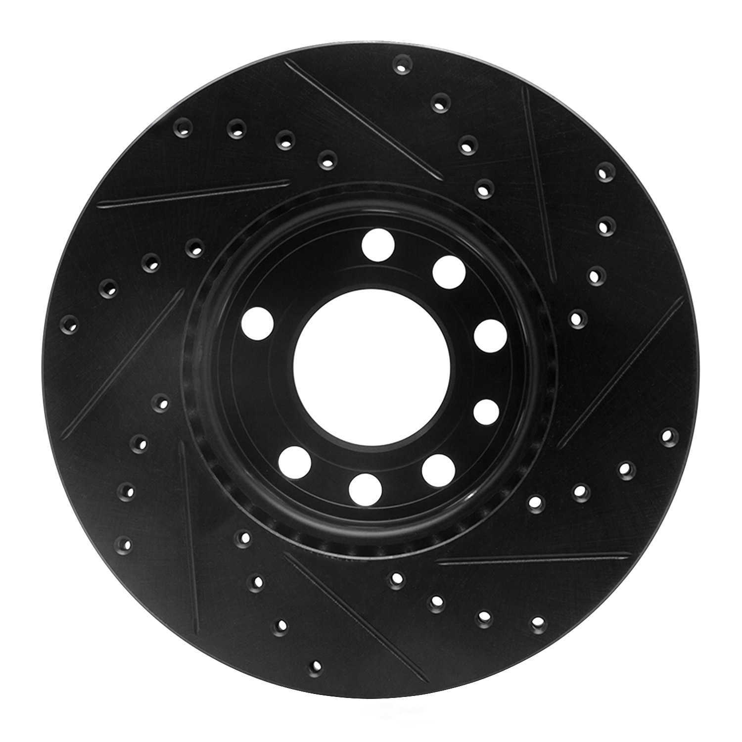 Dynamic Friction Company 633-65015L DFC Brake Rotor - Drilled And Slotted - Black