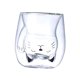 thumbnail image 3 of Taza de cristal de doble pared, taza para té y café, regalo romántico, aspecto claro, taza de café expreso resistente al calor para amigos, familias, gato, 3 of 8