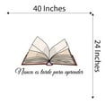 thumbnail image 4 of Spanish Wall Decals for Care Taker Daycare - Nunca es tarde para aprender Learning Quote in Spanish Home Wall Sticker - Size: 40 In x 24 In, 4 of 5