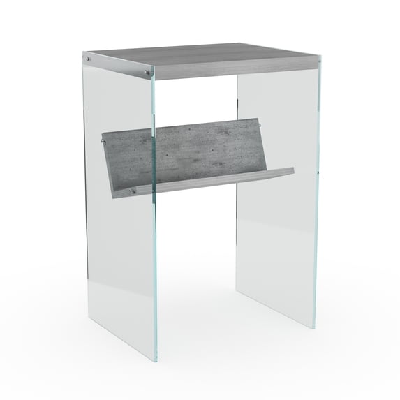 Porch & Den Bywater Urquhart Wood/ Glass End Table
