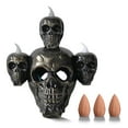 thumbnail image 2 of Candle Light Halloween Party Scary LED Candlestick Light Flameless Plastic Decoration Lamp  Dark Gold, 2 of 8