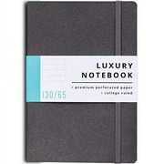 Papercode Lined Journal Notebook - Luxury Journal for Writing w/ 130 Pages, Soft Cover - Executive Notebook for Work, Travel, College - Gray