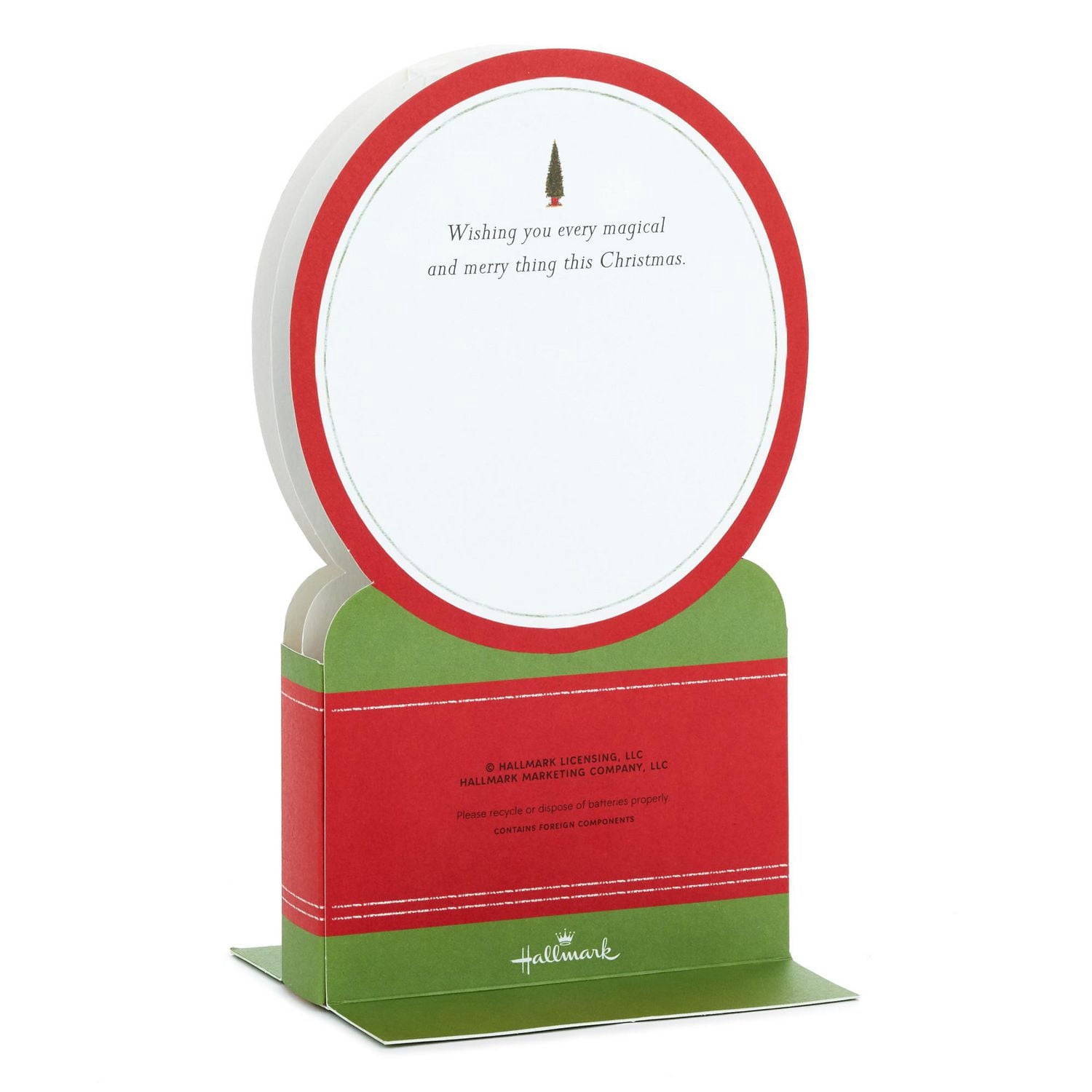 Hallmark Paper Wonder Musical 3D Pop-Up Christmas Card (Night Before Christmas Snow Globe, Plays "Up on the Housetop")