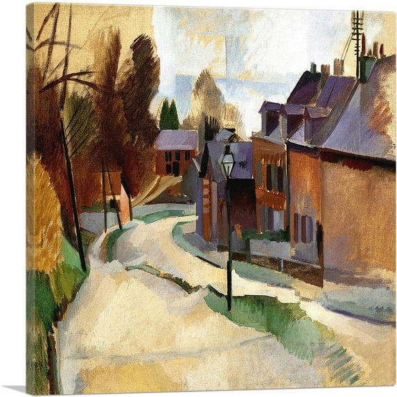ARTCANVAS Laon Road 1912 Canvas Art Print by Robert Delaunay - Size: 18" x 18" (1.50" Deep)