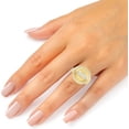 thumbnail image 2 of Floreo 10k Yellow Gold 20mm Round CZ Two-Tone Last Supper Signet Ring, Sizes 5 - 14, 2 of 5