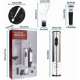 thumbnail image 3 of 4 In 1 Electric Wine Opener Set, Cordless Battery Operated Automatic Corkscrew Wine Bottle Opener With Foil Cutter, Wine Pourer, Vacuum Stopper, For B, 3 of 5