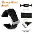 thumbnail image 3 of Uxcell Silicone Watch Bands 22mm Width Waterproof Quick Release Rubber Watch Bands with Silver Buckle for Men Women, Black, 3 of 7
