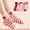 Red, variant on Girls' Strawberry Ruffle Ankle Socks - 5-Pack Breathable Mesh Socks for Toddlers & Kids - All-Season Daily Wear