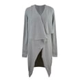 thumbnail image 6 of NSLGXD Knee Length Sweater Cardigans for Women Long Sleeve Knitwear Winter Turn-Down Collar Coat Jackets, 6 of 7