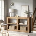 thumbnail image 3 of Fnova Farmhouse Console Table, 3-Tier Rustic Wooden Entryway Table, Multifunctional Sofa Table for Living Room, Hallway, Foyer, 3 of 16