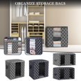 thumbnail image 1 of Bolsas grandes para mantas y edredones: 3 paquetes de tela resistente no tejida con ventana transparente, capacidad de 100L, asas reforzadas y cremallera, 1 of 2