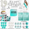 thumbnail image 2 of 19th Birthday Decorations Party Supplies, Teal Green Decorations, 19th Banner Photo Props, 19 Bday Birthday Party Supplies, Nineteen 19 Bday, 2 of 5