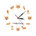 thumbnail image 1 of Reloj de Pared Moderno Decoración Artística Corgi Creativo para El Dormitorio de La Sala de Estar, 1 of 9