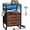 Rustic Brown, variant on Nightstand with Drawers, Storage Night Stand with Charging Station Type C Port, Small Side Table with Hooks, Wood Metal End Table for Living Room, Bedroom, Dorm, Greige
