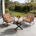 thumbnail image 6 of Outdoor Patio Cushion Covers 4 Pack Burnt Orange Bohemia Patio Chair Cushion Covers with Ties and Zipper Tribal Vintage Boho Waterproof Outdoor Seat Cushion Covers for Patio Furniture 24"x24", 6 of 8