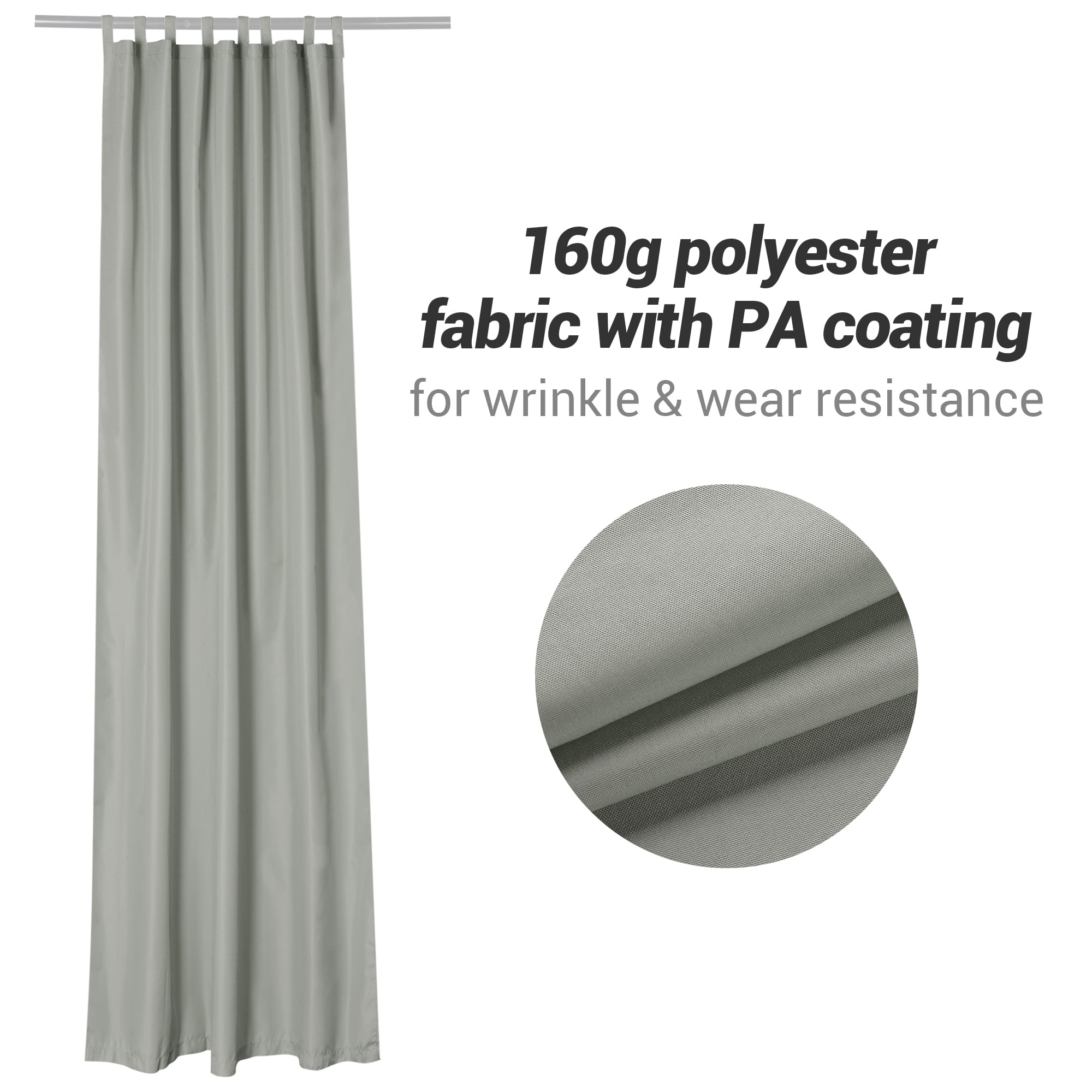Yescom 54"x108" Outdoor Privacy Curtain Tab Top UV30+ Garden Lawn Pergola Patio 4 Piece