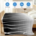 thumbnail image 4 of Black White Cooling Blanket,Lightweight Breathable Summer Throw Blanket with Double Sided Cold Effect,Ombre Gradient Striped Minimalist Texture Picnic Blankets Bed Sheet for Hot Sleepers 60"x80", 4 of 8