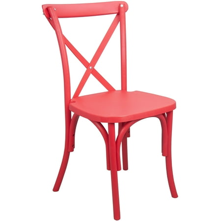 Raisin Color - Advantage Series Resin X-back Chair, Multiple Colors