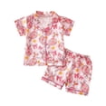 thumbnail image 3 of Vividxx Toddler Girl Clothes Easter Cute Print Girls Two Piece Short Sleeved Lapel Homewear Loungewear For Toddlers And Kids Fashion Clothing Festival, 3 of 9