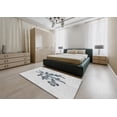 thumbnail image 5 of Ahgly Company Machine Washable Indoor Square Transitional White Smoke Area Rugs, 3' Square, 5 of 7