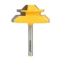 Yonico Medium Lock Miter Router Bit - 45° - 3/4" Stock - 1/4" Shank - 15127q
