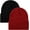 Balck+Wine Red, variant on Beanie Hats for Women Men, Winter Knit Hats, Mens Beanies, Brimless Hat for Camping Hiking,Skater Beanie